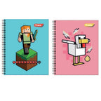 Cuaderno Universitario Cuadriculado 7mm Torre- Minecraft