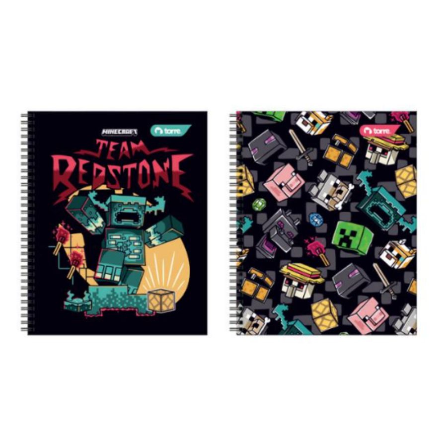 Cuaderno Universitario Cuadriculado 7mm Torre- Minecraft
