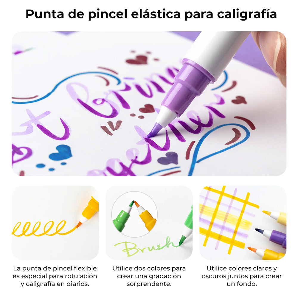 24 Marcadores caligraficos ohuhu Kumimi
