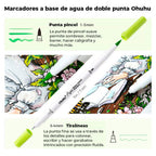 60 Marcadores base agua PUPE (Paper Friendly) Ohuhu
