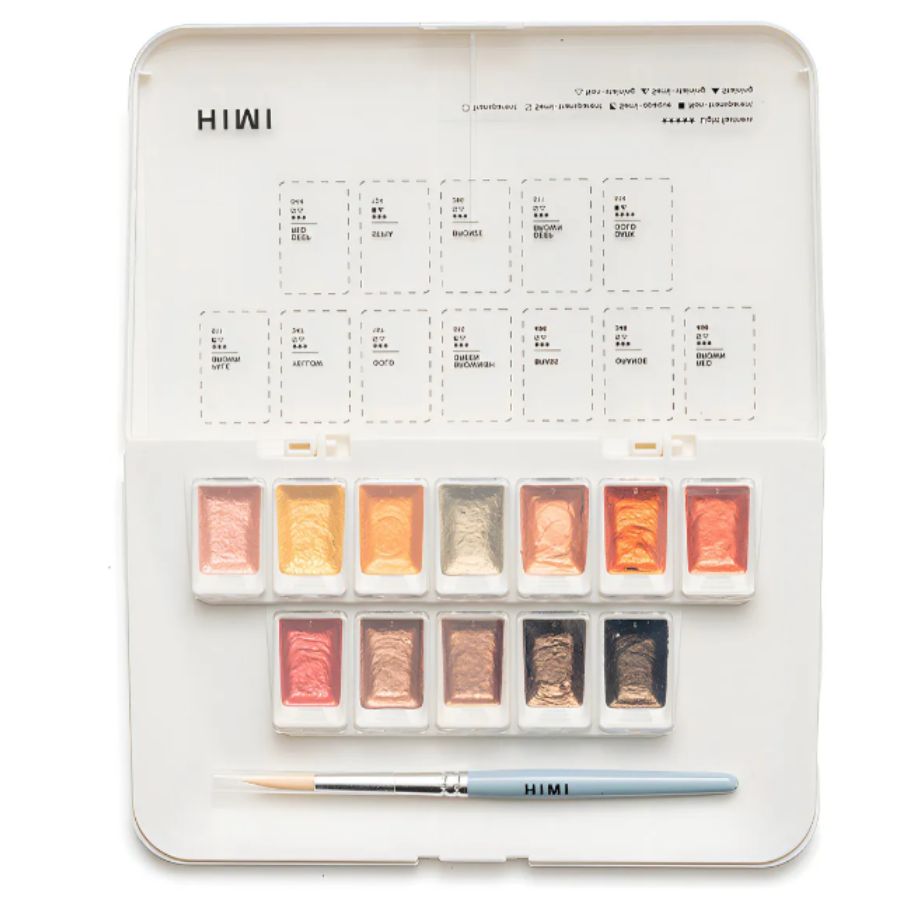 Acuarela Himi metalizada Gold