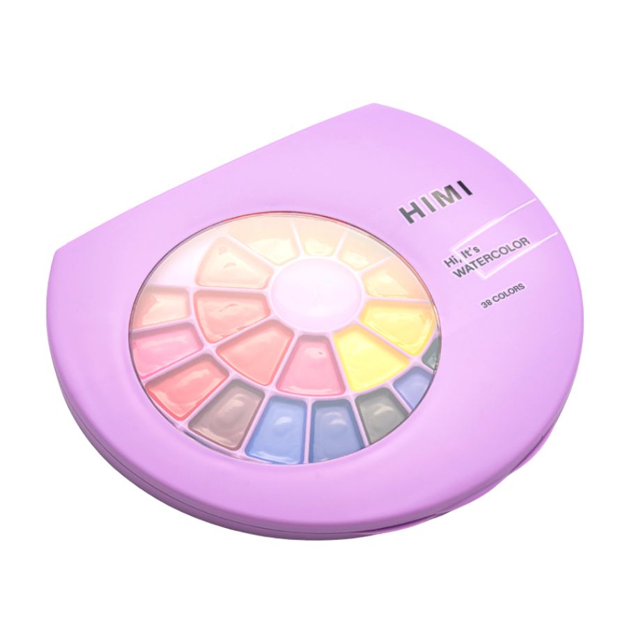 Acuarela Himi semi húmeda 30 colores (estuche morado)