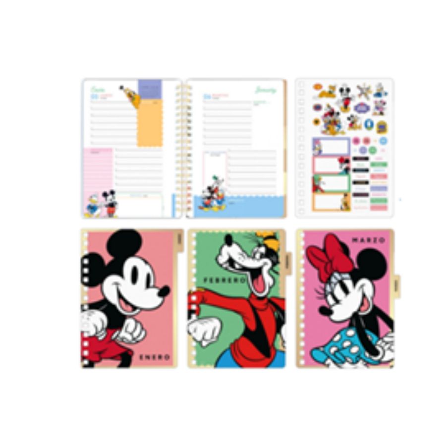 Agenda 2026 día por página Mickey&Friends
