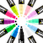 Arrtx 12 Marcadores Acrílicos Jumbo Puntas Anchas De 10 Mm