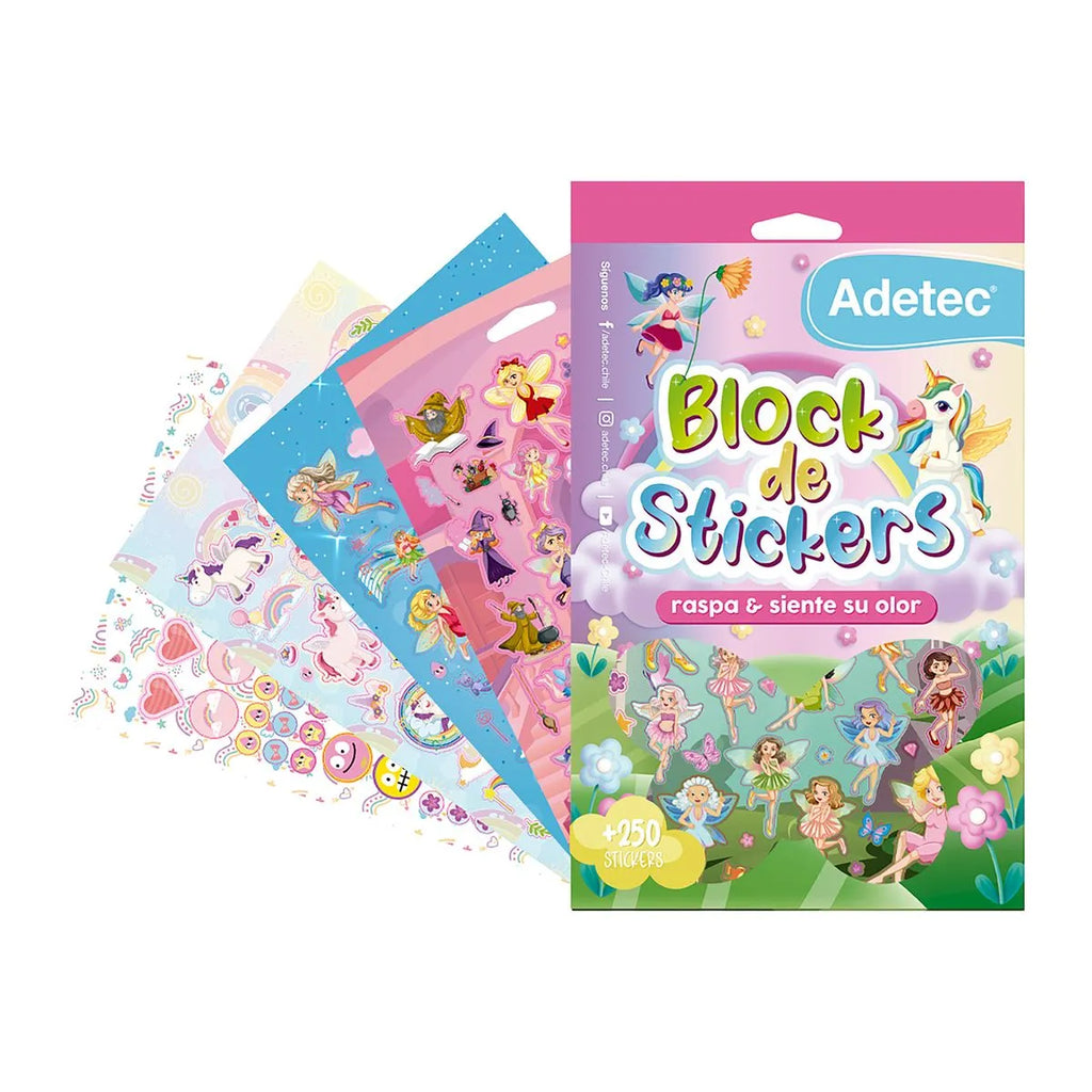 Block De Stickers Adetec con Aroma