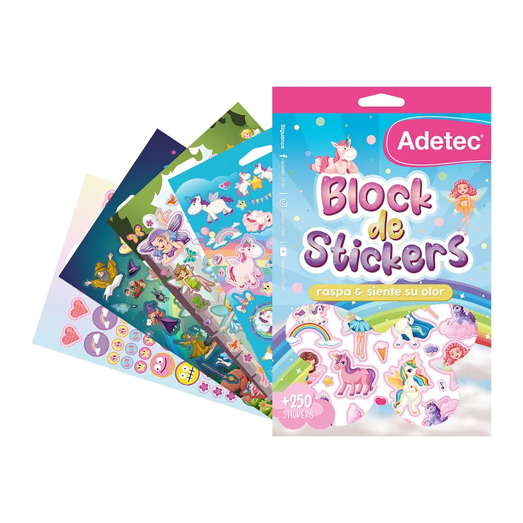 Block De Stickers Adetec con Aroma