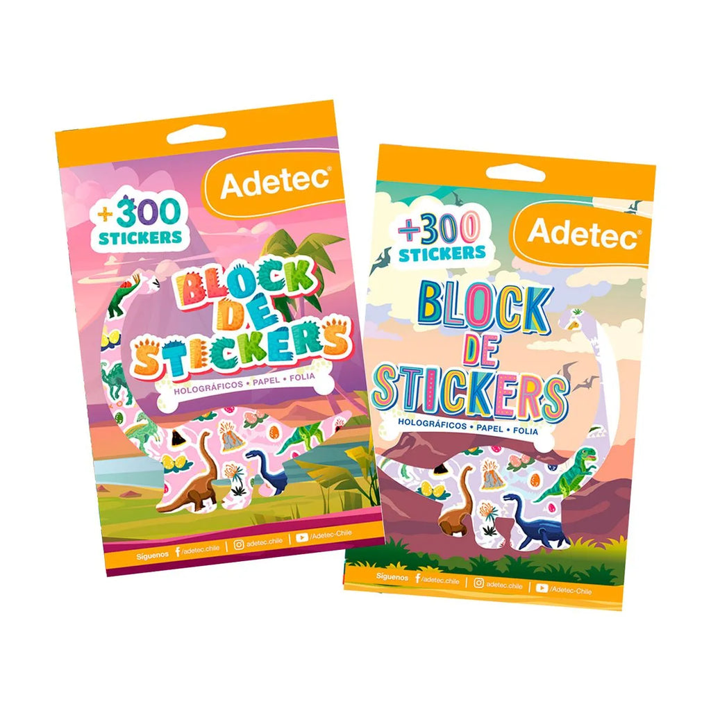 Block De Stickers Adetec Dinosaurios C/ Folia