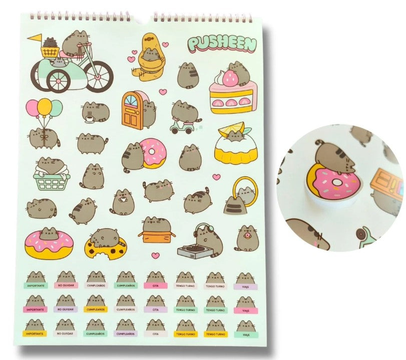 Calendario de pared Pusheen 30x40 cms