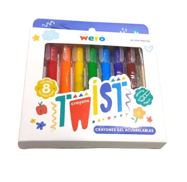 Set 8 crayones gel acuarelables