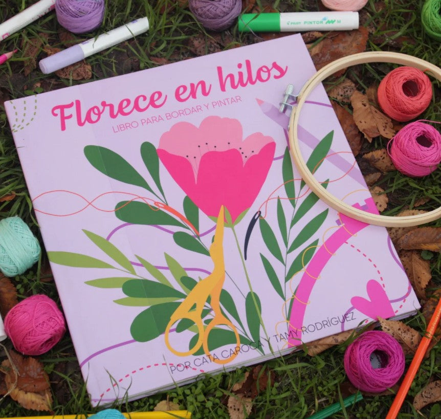 Libro para colorear Florece en hilos