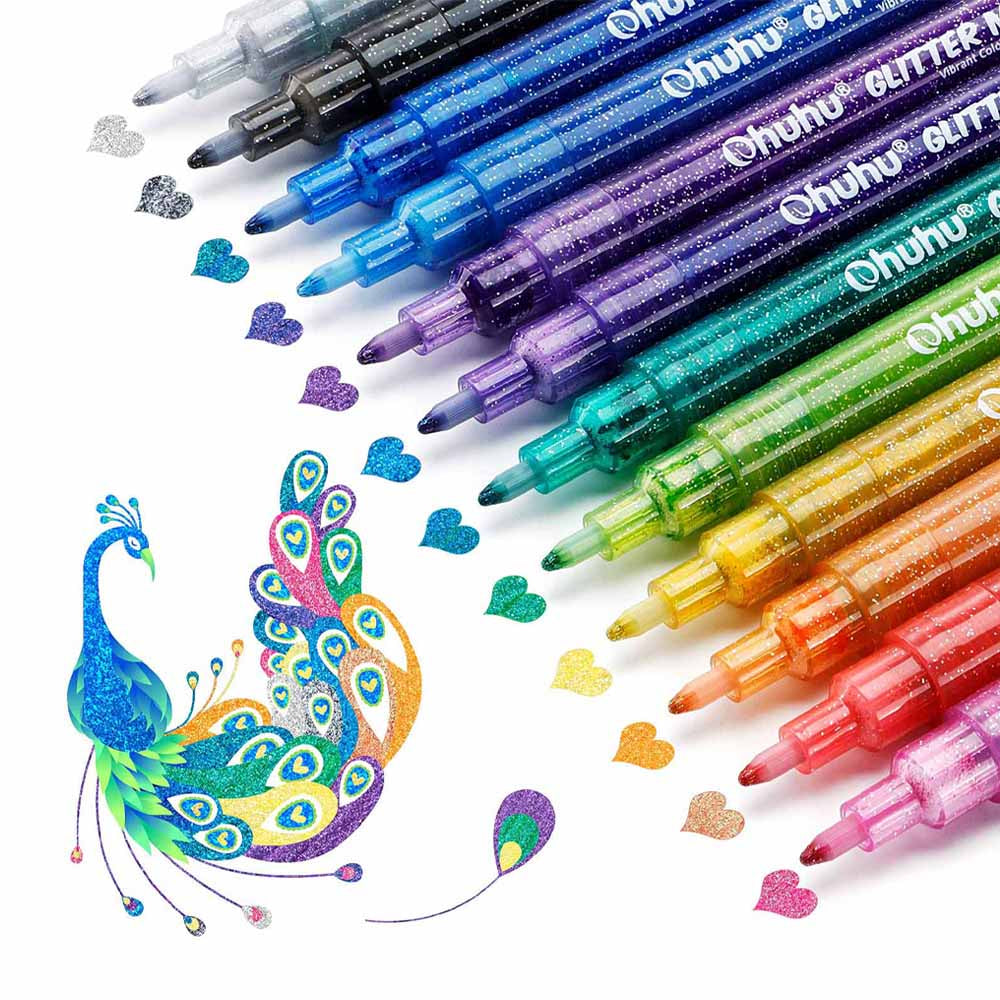 Ohuhu marcadores glitter con purpurina
