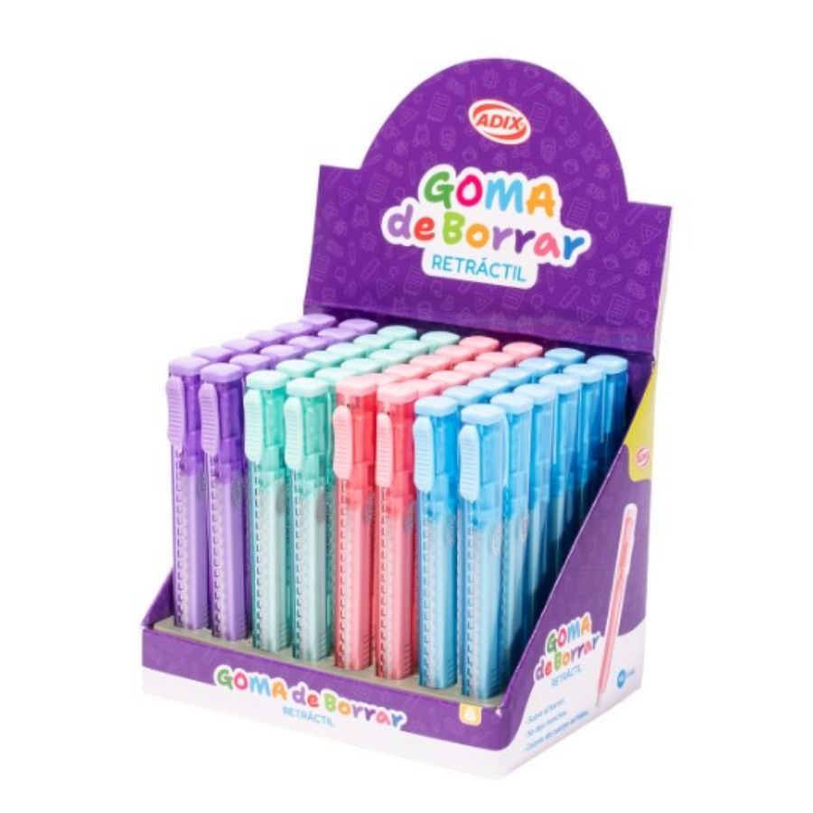 Goma De Borrar Lápiz Adix Colores
