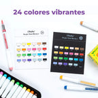 Set 24 Marcadores Acrílicos Ohuhu Nahuku Punta Pincel