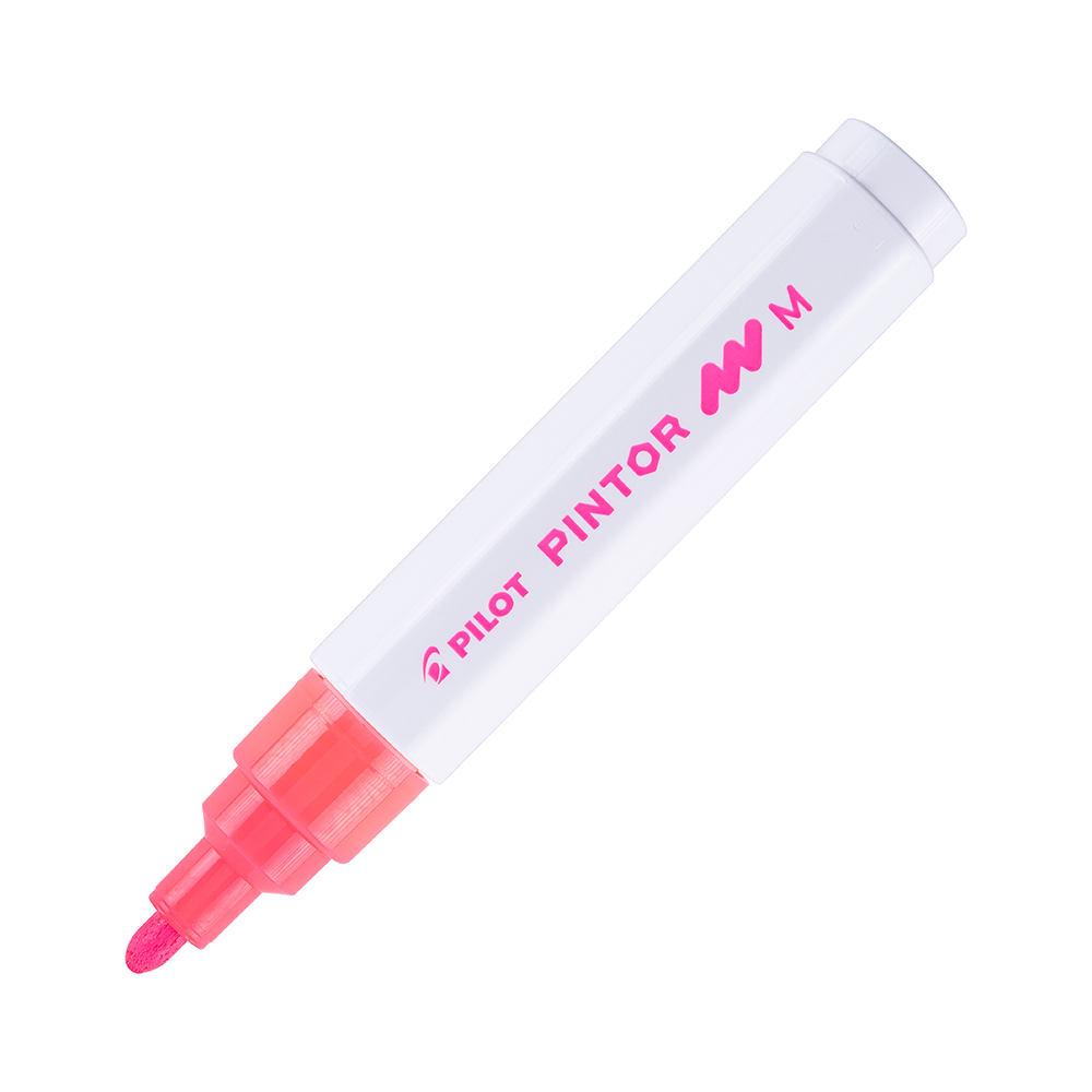 plumon pilot pintor medio rojo neon