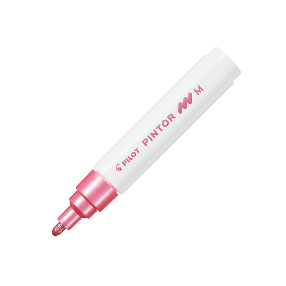 plumon pilot pintor medio rosado metalico