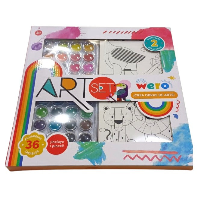 Set de arte Wero- Incluye 2 bastidores y acuarelas