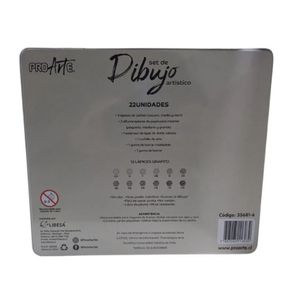 Set Dibujo Artístico Proarte 22 pcs caja Metálica