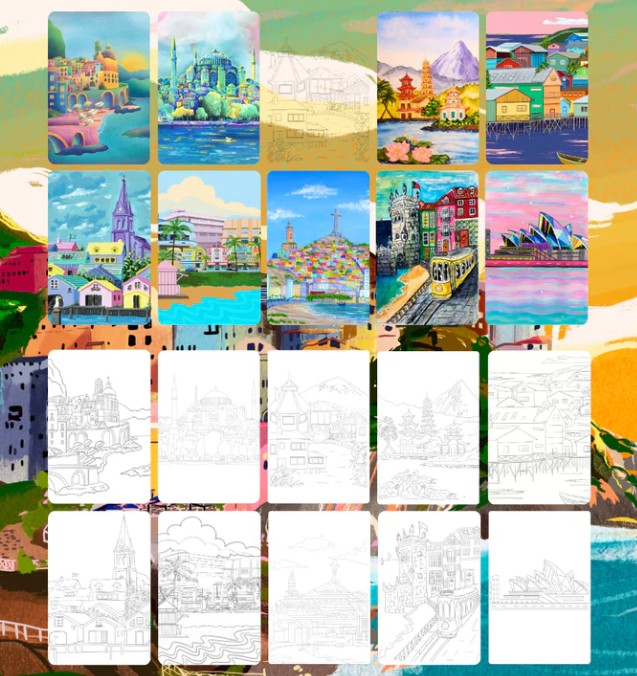 Libro para colorear Voyage