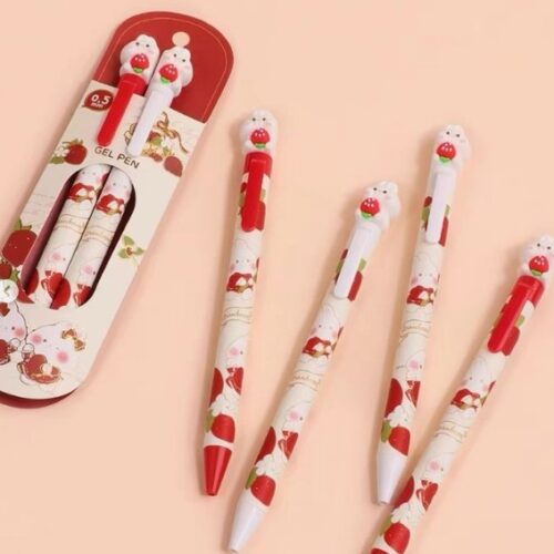 SET LAPIZ GEL FRESAS